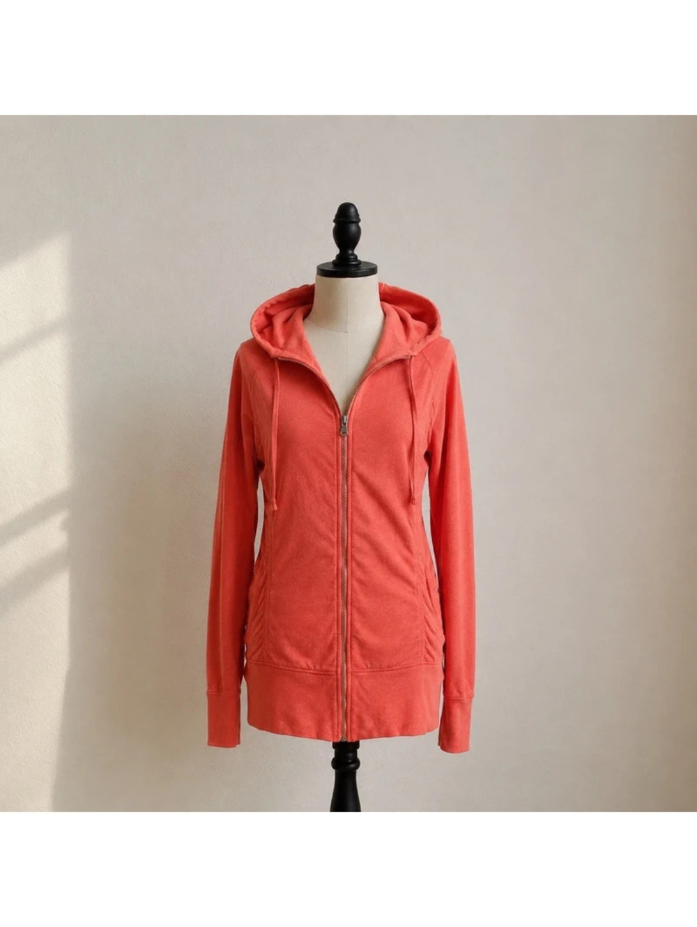 Champion Elite Coral Ruched Full Zip Hoodie Women’s Small Athletic Jacket